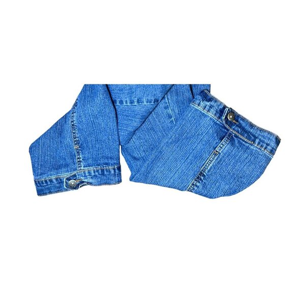 (5 for $25) Cos Jeans Embroidered Cargo Capri Stretch Jeans Size 8 - Picture 3 of 5